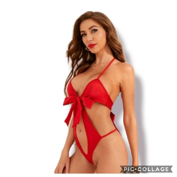πLARGE RED BOW LINGERIE PIECE! β₯οΈππ - Picture 9 of 11